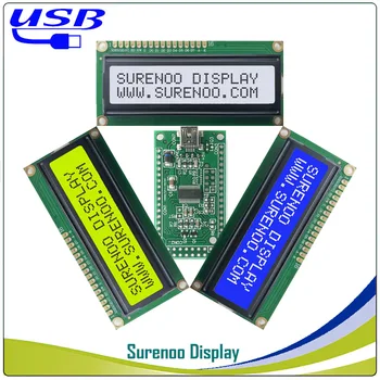 LCD2USB USB 162 16X2 1602 Znakov LCD Modul Displeja Panel sutible LCD Smartie & AIDA64 pre DIY PC