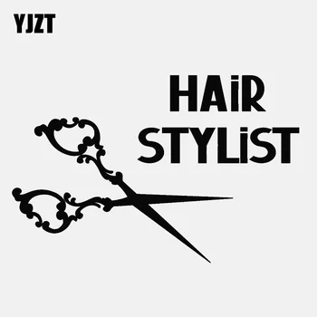 YJZT 13.6 CM*8.9 CM, Auto Nálepky Kaderníčky Nožnice holičstvo, Kozmetický Vinylová Dekorácia Odtlačkový C22-0100