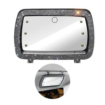 Auto Clonu Zrkadlo na líčenie LED Auto make-up Zrkadlo S 6 LightsUniversal Auto Kozmetické Zrkadlo S Dotykovou obrazovkou Pre Auto Príslušenstvo