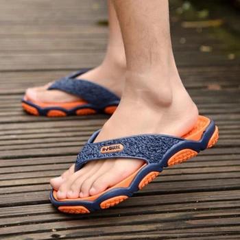 Muži Letné Šľapky Priedušná Non-Slip Pláže Topánky Móda Ploché Opotrebovaniu Sandále Pánske Masáž Flip Flops