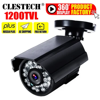 Mini HD Cctv Kamera CMOS 1200TVL v/Vonkajšie Nepremokavé IP66 INFRAČERVENÉ Nočné Videnie Analógový farba domáce sledovanie bezpečnosti Majú držiak