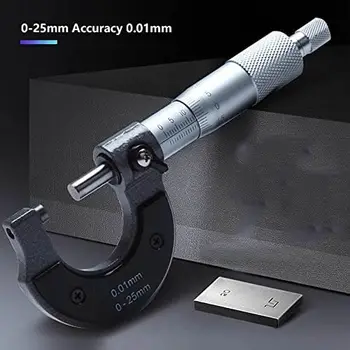 0-12.7 0-25 mm 0.01 mm Mimo Mikrometer Metrika mikrometer Strmeň rozchod 0.01 mm Presnosť Senzora Strmeň Meracie Nástroje