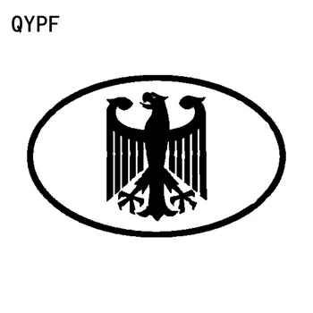 QYPF 15.6 CM*9.8 CM Móda nemecky Eagle Crest Oválne Auto Nálepky Vinyl Odtlačkový Príslušenstvo C15-0863