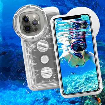 Vodotesný Telefón puzdro pre IPhone 12 Pro Max /11 Pro Max Potápanie Bývanie pod vodou Ochranný Kryt, Plávanie, Šnorchlovanie