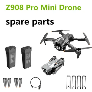 3,7 V 2000Mah Originálne Batérie Pre Z908 Pro Mini Drone Quadcopter Príslušenstvo Batérie Propeller Blade a USB Line Náhradné