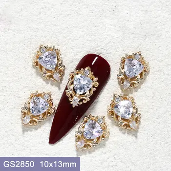 10pcs/veľa GS2850 Luxusné Zliatiny Zirkón Nail Art Kryštály Šperky, Drahokamy Drahokamu Nechty Príslušenstvo Dodávky Dekorácie Charms