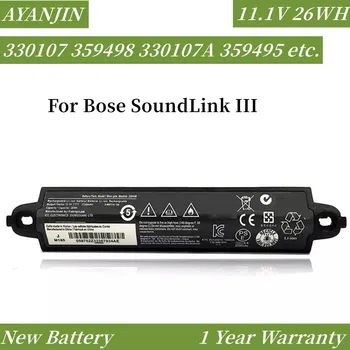 11.1 V 26WH 359498 Batérie Pre Bose SoundLink III 330107A 359495 330105 412540 Pre Bose soundlink Bluetooth Reproduktor II 404600