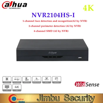 Dahua 4 Kanálový Kompaktný 1U WizSense Network Video Recorder 4K dvr, nvr NVR2104HS-I tvárí, Rozpoznávanie AI Smart Home