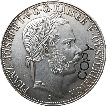 1867 Rakúsko 3 1/2 Guldenu mince kópiu 41MM