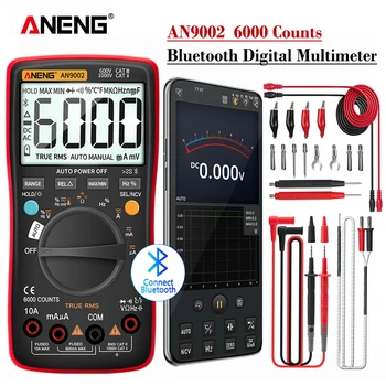 ANENG AN9002 Bluetooth Digitálny Multimeter 6000 Počíta True RMS Profesionálne Multimetro AC/DC Prúd Napätie Tester