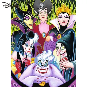 Disney Kreslenie Podľa Čísel Nastaviť Čarodejnice Portrét S Rámom Farba Čísla Žena Halloween Akryl Na Plátne, Rámovanie Domova