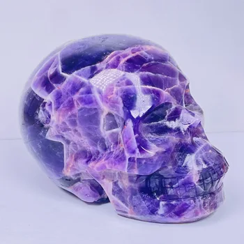 Nové!!! Super veľkosť! Prírodný Krištáľ Plavidlá Domov Dekoratívne Snový Ametyst Crystal Skull Hlavu