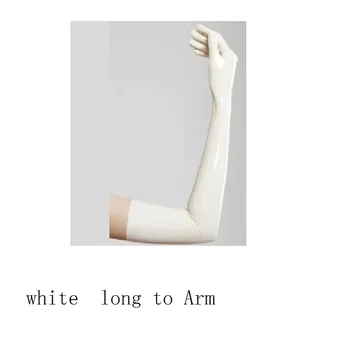 Ženy slim Latex 3D dlhé Rukavice hornej končatiny tesný dlhé Prsty žena malé palm nosenie 5 veľkosť biela nové