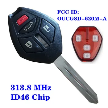 Transpondér ID46 Čip 313.8 Mhz Auto Diaľkové Tlačidlo OUCG8D-620M-Na Mitsubishi Eclipse, Galant 2007 2008 2009 2010 2011 2012