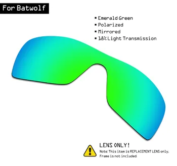 SmartVLT Polarizované slnečné Okuliare Náhradné Šošovky pre Oakley Batwolf - Smaragdovo Zelená