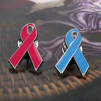 Červená Stuha kolíky AIDS Brošňa Obavy o HIV a AIDS Tlačidlo Pripnúť Odznak Šperky Darček -40