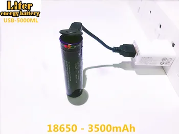 Liter energie batérie USB 3,7 V 18650 3500mAh Li-ion USB 5000ML Nabíjateľnú Batériu, LED Indikátor DC-Nabíjanie +USB drôt