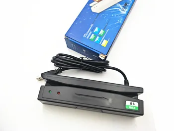 2 Track USB Magnetické členskú kartu Čítanie stroj Čítačka Kariet Prúžok Obojsmerný Karty Pásy Skener pre PC, USB