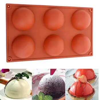 Silikónový Povrch Formy na Pečenie Formy 3D Polovici Loptu Oblasti Formovať Čokoládu Cupcake Tortu Formy DIY NOVÉ