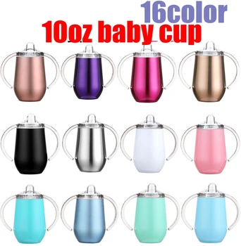 10oz Cumlík Baby Poháre 304 Nerezovej Ocele Baby Fľaše s Vodou Vaječné Poháre Sklenené Poháre BPA Free Bezpečné Izolované Mlieko Sippy Pohár