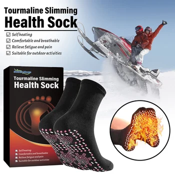 V zime Teplé Magnetické Tepelnej Ponožky Terapia Non-slip Terapie Masáž Ponožky Anti-Únava Podpora Klenby pre Kempovanie Turistika Lyžovanie