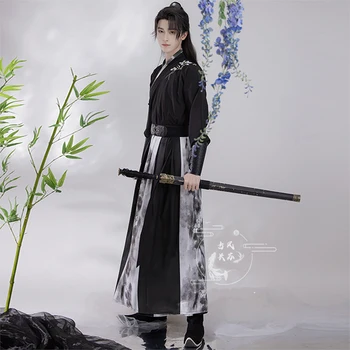Nový Moderný Hanfu Muž Čínske Tradičné Šaty Kimonos Mujer Tang Štýl Dávnych Childe Hanbok Pekný Cosplay Oblek