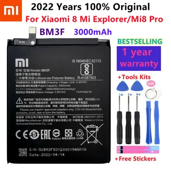 Xiao mi 100% Pôvodnej BM3F 3000mAh Batérie Pre Xiao 8 Mi 8 Explorer/Mi8 Pro BM3F Telefón Náhradné Batérie +Nástroje Zadarmo