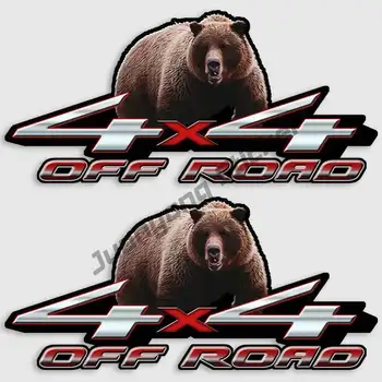 Grizzly Bear 4x4 Vozidlo Odtlačkový Nálepky Nastaviť pre Karosériou čelné Sklo Suv Dekorácie Auto Motocyklové Prilby Nálepky Príslušenstvo
