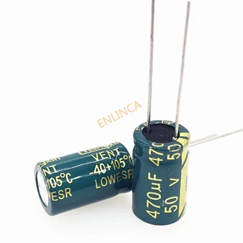 50 470UF 10*16 vysoká frekvencia nízka impedancia hliníkové elektrolytický kondenzátor 470uf 50 20%