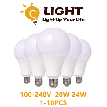 1-10PCS LED široký tlak žiarovka A80 AC120V AC230V E27 B22 20W 24W vysoká svetelná účinnosť č blesk vhodný pre mall domáce osvetlenie