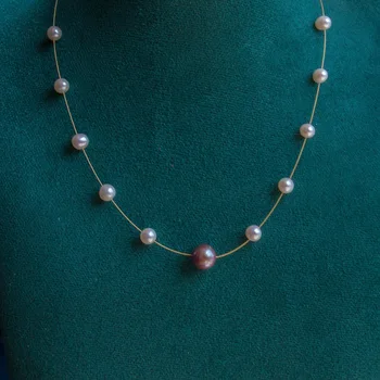 Jeseň nové sladkovodné perly plný hviezd prívesok náhrdelník osobné módne dámy pearl šperky