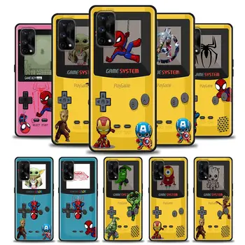 Game-Boy Marvel Spider Iron Man Telefón Casefor Realme XT samsung GT, GT2 5 6 7 7i 8 8i 9i 9 C17 Pro 5G SE Master Neo2 Mäkké Silikónové puzdro