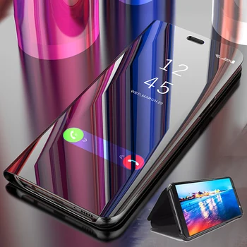 Smart Mirror Flip puzdro Pre Huawei P9 Plus P10 Lite P30 Pro P20 P Smart Z Y6 Y7 Y9 2019 Y6S Y9S Kryt Na Počesť 8A 8C 10i 7S Funda