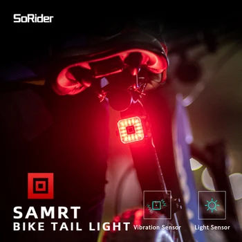 Super II CubeLite Požičovňa koncových svetiel Intelligent Sensor Brzdové Svetlá USB Cestnej Bike MTB CubeLite2 Zadné zadné Svetlo