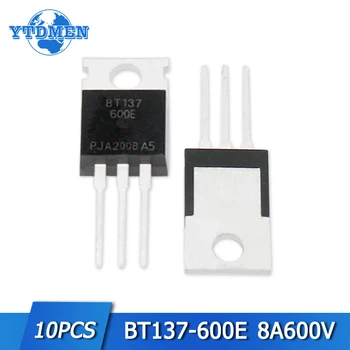 10PCS BT137-600E Triac TO220 BT137-600 BT137 DO 220 8A 600V Triaky Tyristorové Elektronických Komponentov Na Sklade