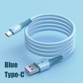 USB Typu C Kábel Pre Samsung S20 Tekutý Silikónový Dátový Kábel USB, C 3A Rýchle Nabíjanie Pre Huawei P40 Pro Xiao USB C Nabíjačku Drôt