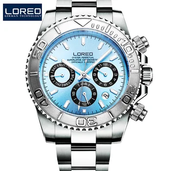 200 m Vodotesný Potápanie Automatické hodinky mužov samostatne vietor LOREO Luxusné značky Multifunkčné Mechanické Hodinky Sapphire Svetelný Hodinky