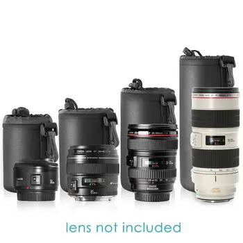 Vodotesný Fotoaparát, Objektív Vrecka Šnúrkou Taška s S S S M L XL Veľkosť Pre Canon, Nikon, Sony DSLR Fotoaparát, Objektív, Príslušenstvo Prípade s Hákom