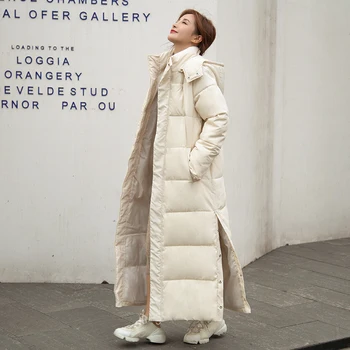 Zimné špeciálne nový štýl dole bavlnené šaty dámske zosilnené kórejská verzia dlhé červené čistý vietor bavlnená bunda jacket teplé a c