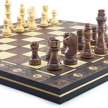 Chesse Medzinárodnej Šachovej Hre Super Dáma 3 v 1 Šachy Drevené Cestovné Šach Skladacie Šachovnici Backgammon 