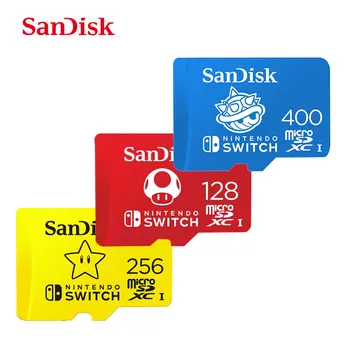 SanDisk Pamäťovej Karte Nintendo-Licencované Pamäťové Karty 128 gb kapacitou 256 GB 400GB Pre Nintendo Prepínač microSDXC Vysokej Rýchlosti Obľúbenú Hru Karty