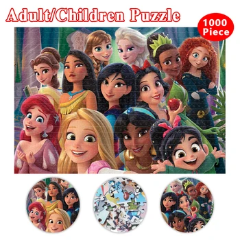Disney Princezná Puzzle pre Dospelých Puzzle Elsa Ariel 35/300/500/1000 Kusov Kreslených Obrázkov Rozbalí Zábava Hračky