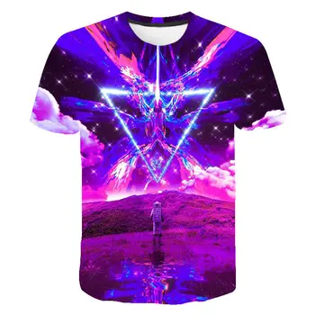 Letné Muži, Ženy, Deti Vesmíru Priestor Galaxy Astronaut 3D Vytlačené T Shirt Bežné Streetwear Módy Chlapec Dievča Deti v Pohode Topy