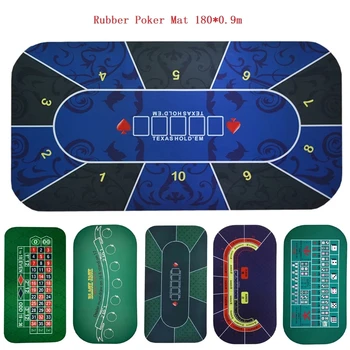180x90cm Gumy Texas Hold ' em Poker obrus s Kvetinový Vzor, Doskové Hry Mat s 10seats Kasína, Zábavné Hry Poker Mat Nastaviť