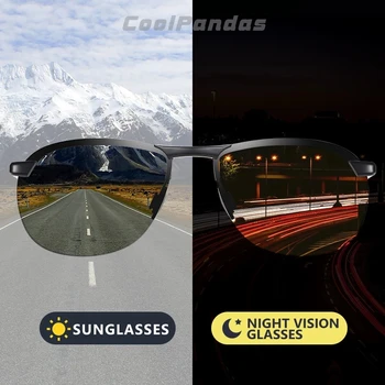 2022 Značky Photochromic Mužov Polarizované Slnečné Okuliare Okuliare Deň Nočné Videnie Jazdy Slnečné Okuliare Pre Mužov Oculos De Sol Masculino