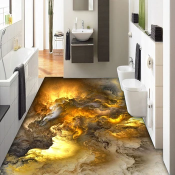 3D Podlahy Tapety Moderné Osobnosti Abstraktné mraky 3D Dlažby, Spálne, Kúpeľňa PVC Samolepiace Vodotesný 3 D nástenná maľba