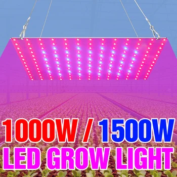 1000W 1500W Krytý Phytolampy 220V Semená Rastlín Lampa LED Rásť Svetlo celé Spektrum LED Panel 110V Skleníkových Fito Hydroponics Žiarovka