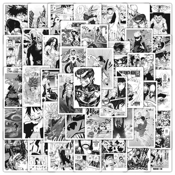 10/30/55PCS Čierna Biela Mix Anime Plagát Nálepky Naruto Jeden Kus Dragon Ball Dieťa Hračku DIY Zápisník Notebook Gitara Nálepky Darček