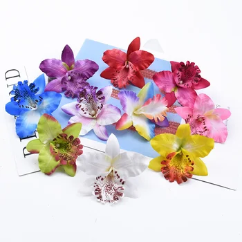 10 Kusov Thai Motýľ Orchidea Svadobné Svadobné Doplnky Odbavenie Diy Darčeky, Sladkosti Box Domova Umelé Kvety Lacné