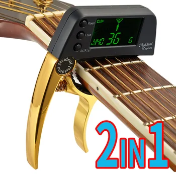 TCapo20 Acoustic Guitar Tuner Capo Rýchlu Zmenu Kľúčových Capo Tuner Zliatiny Materiálu pre Elektrické Gitary, Basy Chromatické Príslušenstvo